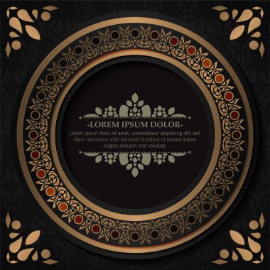 Lüks kaligrafi süsleme çerçeve tasarımı