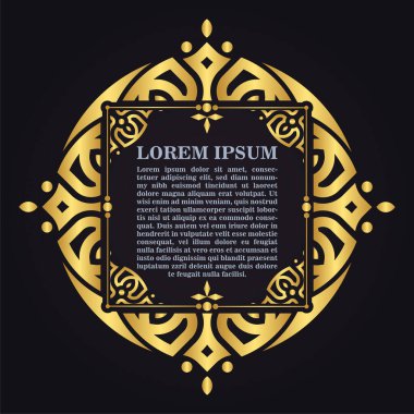 Lüks kaligrafi süsleme çerçeve tasarımı