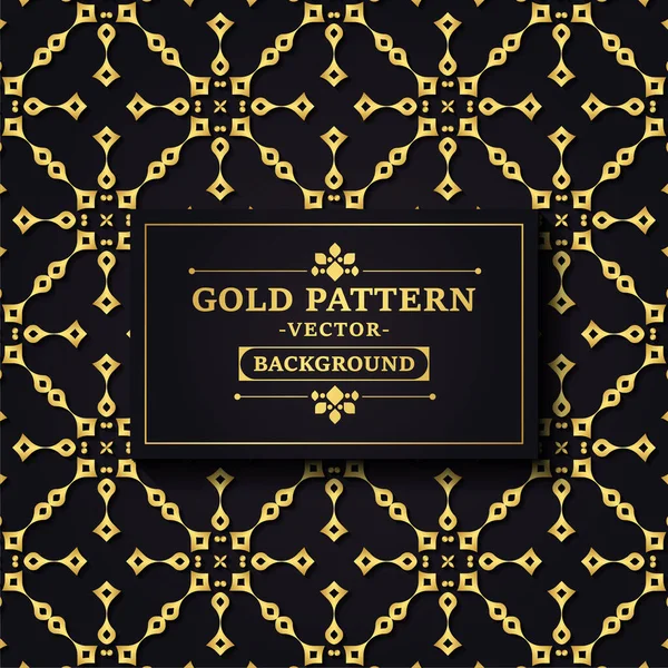 Elegant Dark Gold Geometric Pattern Background — Stock Vector