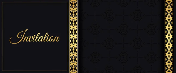 Invitación Lujo Fondo Estilo Patrón Ornamental — Archivo Imágenes Vectoriales