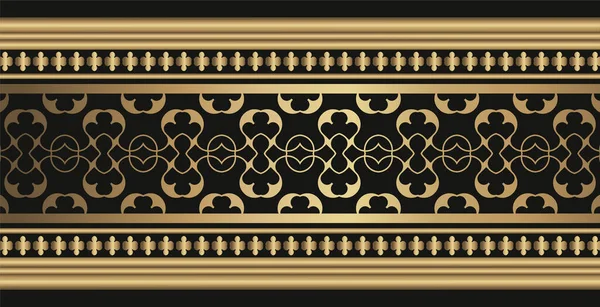 Елегантний Золотий Декоративний Шаблон Рамки — стоковий вектор