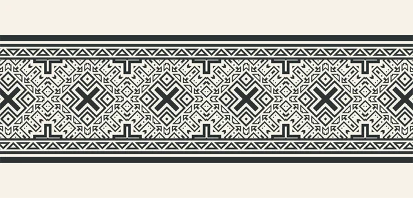 Ornament Style Ethnic Seamless Borders — Stockvektor