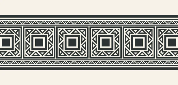 Ornament Style Ethnic Seamless Borders — Vetor de Stock