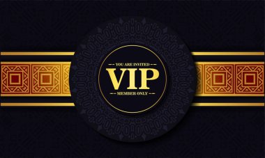 Süs dokusunda lüks, koyu renk VIP kartı.