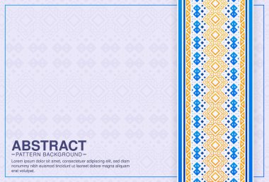 Renkli süs desenli kenar arkaplanı