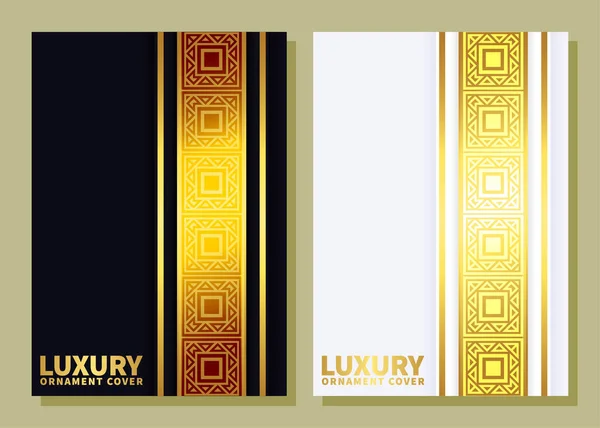 Luxury Ornament Pattern Book Cover Collection —  Vetores de Stock