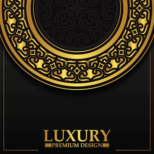 Luxo Ornamental Mandala Fundo Com Árabe Islâmico Leste Padrão Estilo —  Vetores de Stock
