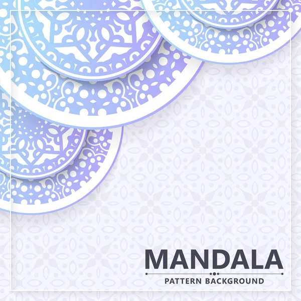 Zachte Kleur Mandala Stijl Achtergrond — Stockvector