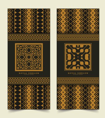 Vintage süsleme tebrik kartı vektör şablonu