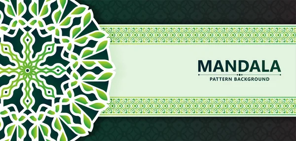 Mandala Décoratif Vert Fond — Image vectorielle