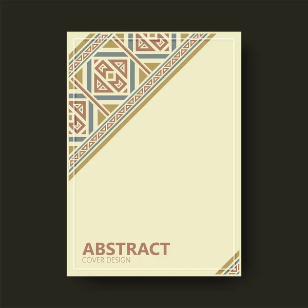 Vintage Abstrakte Geometrische Muster Cover Vorlage — Stockvektor