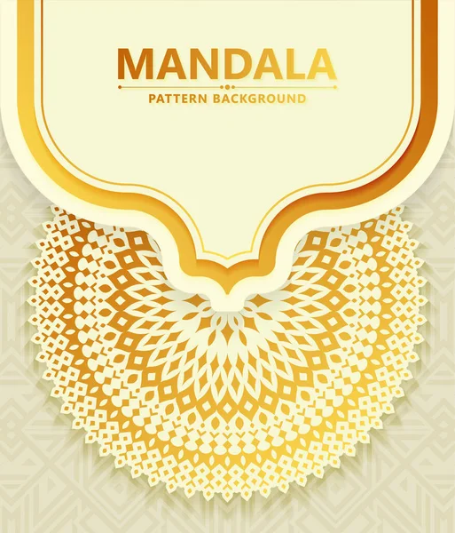 Elégant Mandala Blanc Concept Fond — Image vectorielle