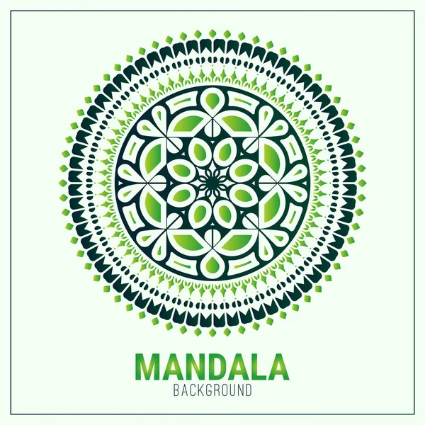 Elegant Green Mandala Design — Stockový vektor
