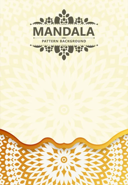 Elegante Witte Mandala Achtergrond Concept — Stockvector