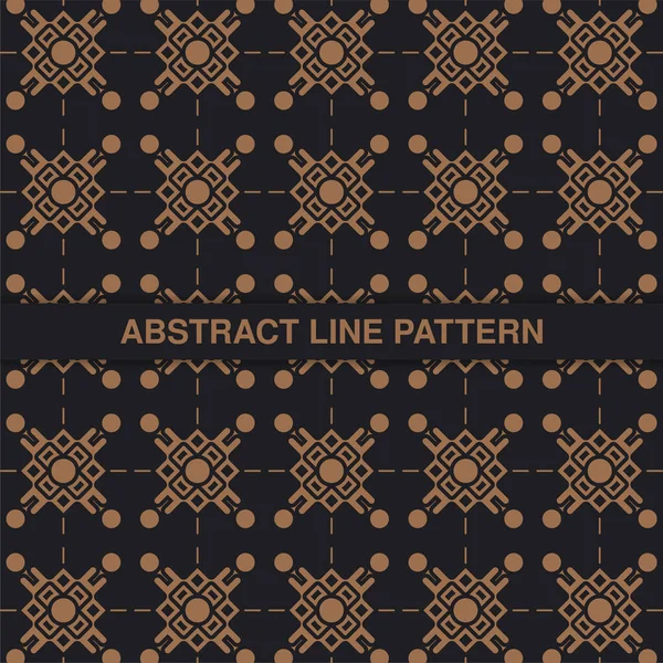 Flat Ornament Line Pattern Design — Stock Vector