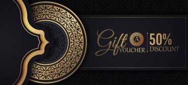 Lüks altın hediye çeki şablonu