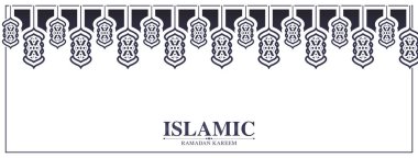 ramadan kareem arkaplan düz çizgi biçimi