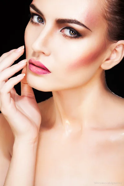 Modell med perfekt makeup — Stockfoto