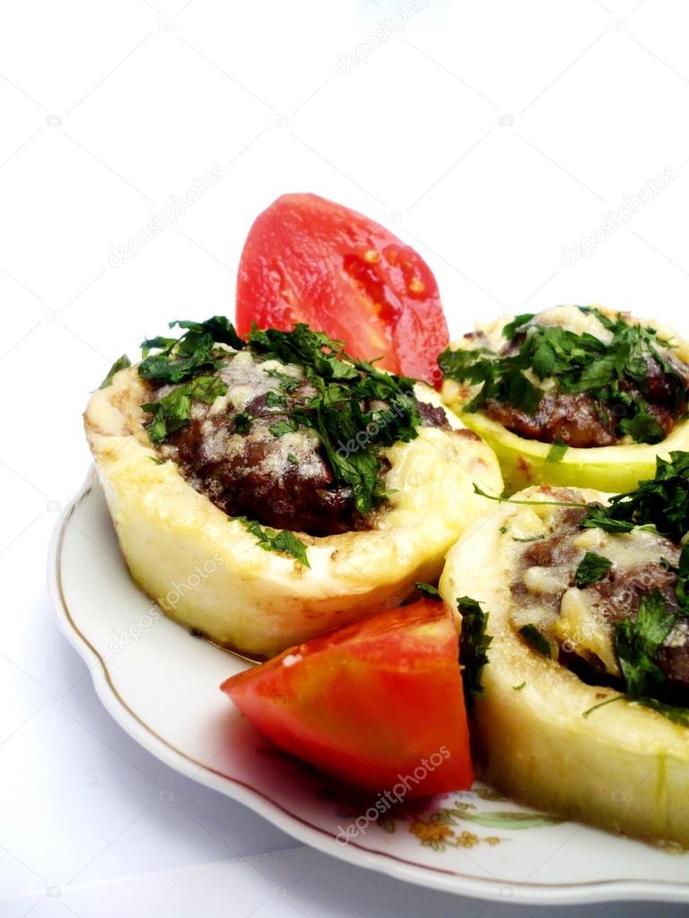 Zucchini with meat