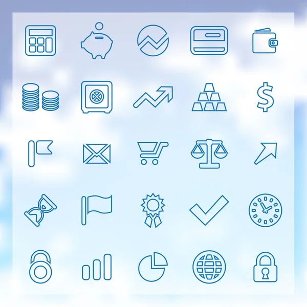 25 finance icons set — Stock Vector