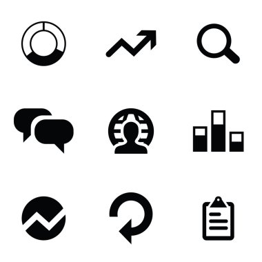 Analytics 9 Icons set