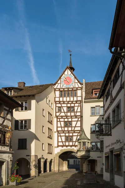 Stein Rhein Canton Schaffhausen Switzerland October 2021 Town Gate Historic — Stockfoto
