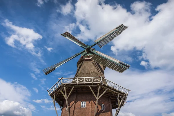 Molino Viento Histórico Frisia Oriental Baja Sajonia Alemania —  Fotos de Stock