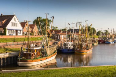 Balıkçı teknesi, balıkçı teknesi, Greetsiel, Aşağı Saksonya, Almanya