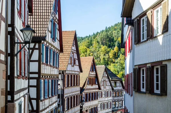 Half Timbered Houses Schiltach Black Forest Kinzigtal Baden Wuerttemberg Germany — Stock fotografie