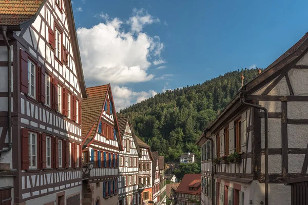 Half Timbered Houses Schiltach Black Forest Kinzigtal Baden Wuerttemberg Germany — Stock fotografie