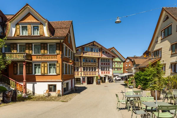 Appenzell Kanton Appenzell Innerrhoden Schweiz Juni 2022 Bunte Häuser Schweizerischen — Stockfoto