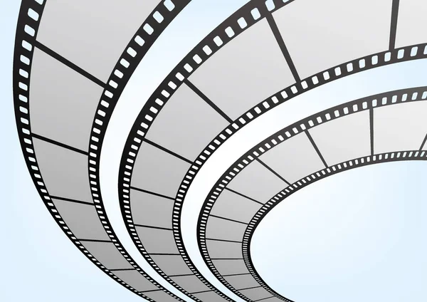 Kino Film Und Fotografie 35Mm Filmstreifenvorlage Vector Filmstreifenelemente — Stockvektor