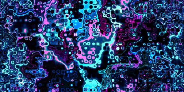 色彩艳丽的抽象闪亮迷幻质感背景 瓷砖无缝 2D渲染计算机生成的数字图像 — 图库照片#