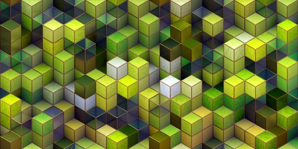 Kolorowe Kostki Bloki Ornament Tekstury Tła Płytki Płynne Renderowania Komputer — Zdjęcie stockowe