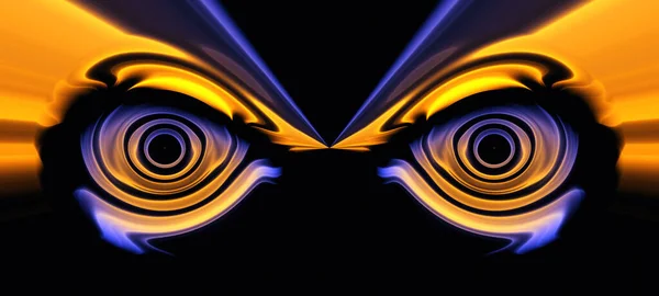 Colorful abstract digital tech eyes future technology concept background.(2D rendering computer digitally generated illustration.)