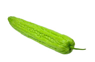 Beyaz arkaplanda acı kavun