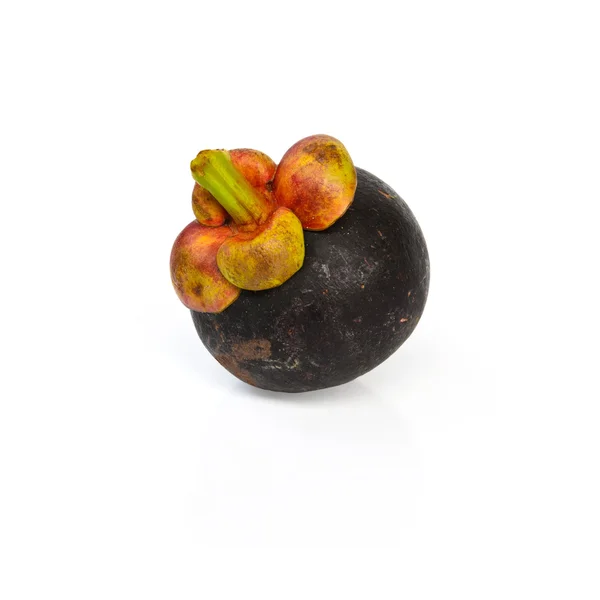 Mangosteen isolerad på vit bakgrund — Stockfoto