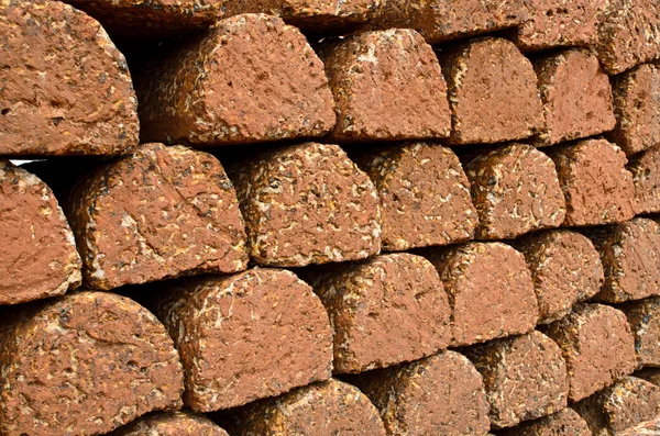 Laterite brick wall. — Stock Photo, Image