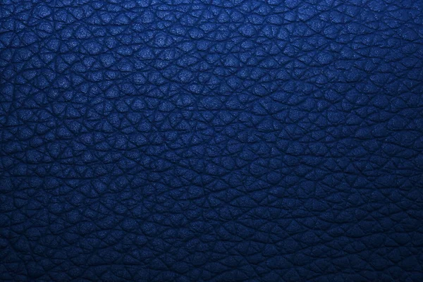 Tmavě Modrá Kožená Textura Pozadí Falešný Kožený Vzor Horní Pohled — Stock fotografie