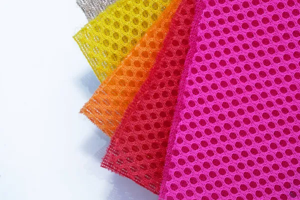 Helder Kleurenpalet Van Speciale Textiel Gaas Polyestergaas Met Schuimrubber Voor — Stockfoto