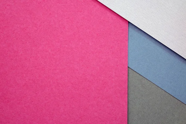 Dikke Papier Van Verschillende Kleuren Bovenaanzicht Achtergrond Met Geometrische Vormen — Stockfoto