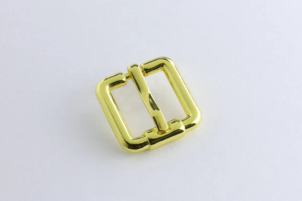 Gold Decorative Buckles Made Metal Square Metal Buckles Top View — Stock Photo, Image