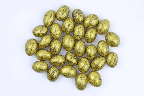 Amandelen Chocolade Gouden Glazuur Dragee Gouden Glazuur Chocolade Snoep Een — Stockfoto