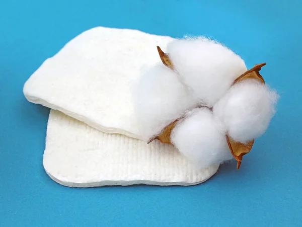 Hygienic Cotton Pads Made 100 Cotton Naturals Virgin Cotton Cotton — Fotografia de Stock