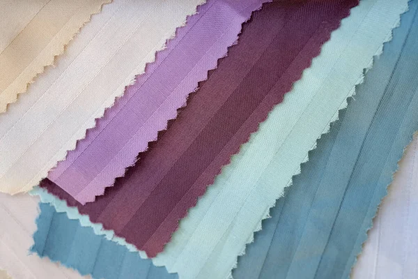 Samples Color Stripe Satin Background Beautiful High Quality Fabric Sewing — Photo