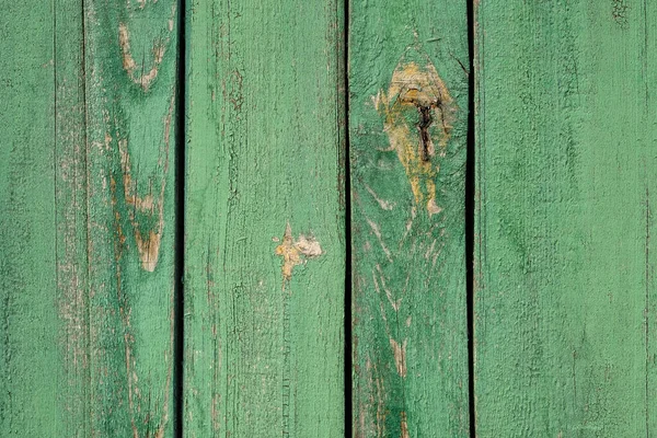 Green Wood Background Texture Wooden Vertical Boards Old Painted Laths — Stock Photo, Image