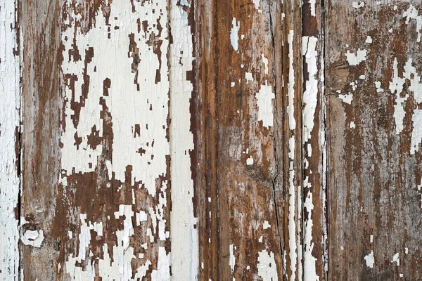 Oude Houten Gechipte Achtergrond Gekrast Witte Verf Houten Planken Oude — Stockfoto