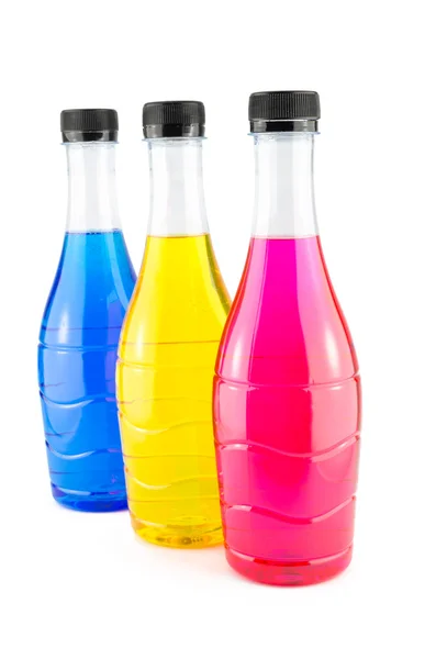 Jasné barevné láhve — Stock fotografie