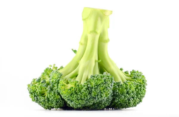 Brócoli crudo fresco aislado sobre fondo blanco —  Fotos de Stock