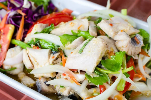 Spicy mackerel salad — Stock Photo, Image